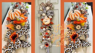 FALL YARDSTICK 🍂❤️🍂 DOOR SWAG CENTERPIECE GARLAND DIY MESH WREATH WOODLAND RUFFLE METHOD 🌻