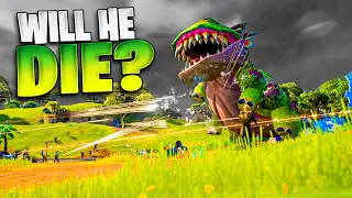 100 Players V.S. Klombo The Dragon.  Will He Die?! (Can You Kill Klombo In Fortnite)