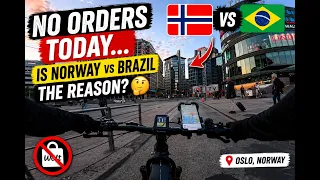 NO WOLT ORDERS TODAY... IS NORWAY 🇳🇴 VS BRAZIL 🇧🇷 THE REASON? | OSLO WOLT DELIVERY POV