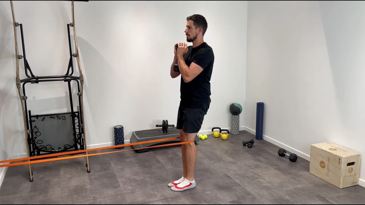 Image Sissy Squat avec élastique