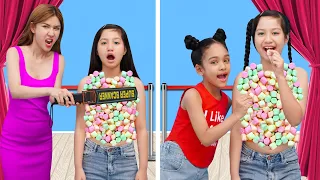 HOW TO SNEAK SNACKS INTO CLASS | Funny and Cool Tricks with Food By T-STUDIO