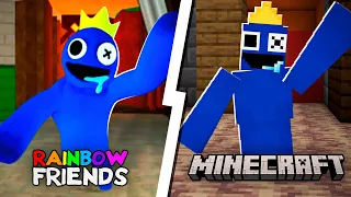 Criei AS CENAS do RAINBOW FRIENDS no MINECRAFT! (AZUL BABÃO)