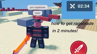 How to get rageblade in 2 minutes! | roblox bedwars