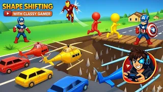Shape Shifting 🏃‍♂️🚗🚲 | Road to Level 999?🔥| Ep-2 #shorts #shapeshifting #live