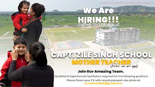 We Are Hiring Mother Teachers “जहाँ ममता बनती है शिक्षा की ताक़त।”