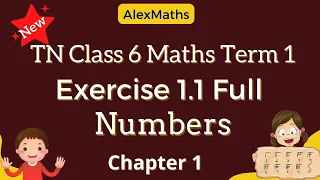 TN 6th Maths |  Exercise 1.1 Full | Term 1 |  Numbers | AlexMaths | TamilNadu