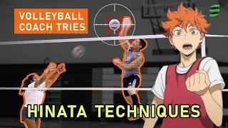 Volleyball Coach Tries Hinata's Techniques