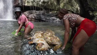 Outdoor Cooking Jerk Chicken by Jamaican River