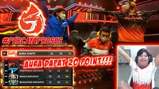 AKHIRNYA AURA BOOYAH DAN DAPAT 20 POINT!! REACTION FFML DAY 8 ROUND 6