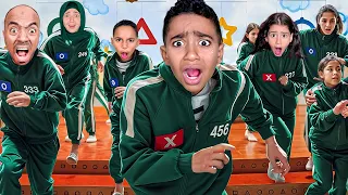 لعبة الحبار بالحياة الحقيقة 🔥 مع ادم واياد وجودي وايسل أقوى وأصعب تحدي والنهاية !!!!💔😱 squid game