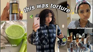I tried to SPEEDRUN glass skin | facemasks, korean skincare, snail mucus?!! 