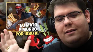 CASIMIRO REAGE AO VERDADEIRO HAMBURGUER DE SIRI | Cortes do Casimito