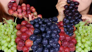 ASSORTED GRAPE FEAST! JUICY FRESH FRUIT EATING SOUNDS *BIG BITES* 먹방