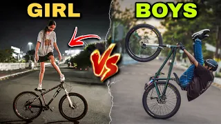 GIRL v.s BOYS | Cycle Stunt Challenge
