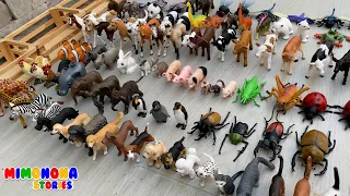 Mini figuras de animales 🐈🐕 Colección de animales 🦓🦒 Perros Gatos Terneros y mas ✨ Mimonona Stories