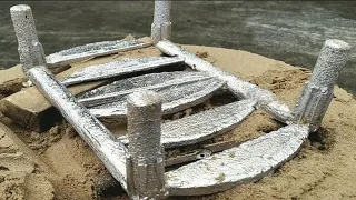 Art craft ideas || صهرالمعادن صب المنيم نحاس حدید صناعات صب - work of zon