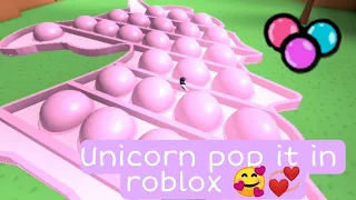 unicorn pop it fidget toy in Roblox