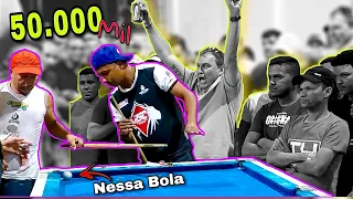 ESSE JOGO PEGOU FOGO ENTRE BAIANINHO X MAICON VALENDO 50.000 #sinucaaovivo #baianinhodemaua #maycon