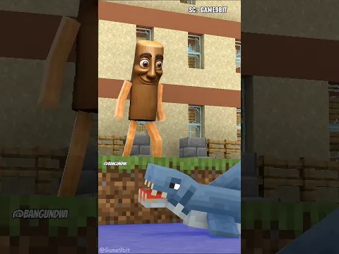tungtung sahur bantu ikan hiu kasih air #shorts #minecraft #roblox #tralalerotralala