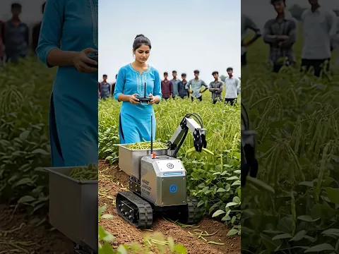 Harvesting process of bean pods using a remote-controlled intelligent robot