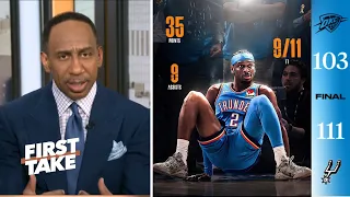 FIRST TAKE | SGA 'brilliant' in Game 7, but Thunder needed more to beat Spurs -  Stephen A reacts to
