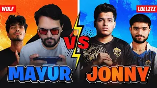 @JONATHANGAMINGYT  & @LoLzZzGaming  VS MAYUR GAMING & WOLF GAMING | FUNNY TDM FIGHT😂