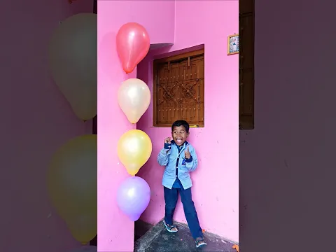 Lam no bong bay nhan qua bat ngol Burst balloons to receive surprise #shortvideo #viral