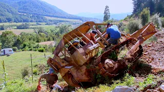 Rescuing A Cat D4D Dozer Abandoned for Years on a Steep Hillside