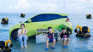 Fengfeng play Inflatable excavator toy and Challenge extreme outdoor environments