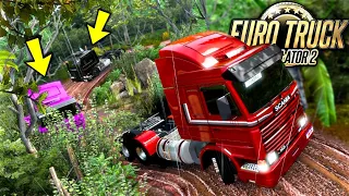 CHUVA FORTE E OS CAMINHÕES ATOLARAM NA ESTRADA DE LAMA! - EURO TRUCK SIMULATOR 2 + G920