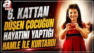 Erzurum'da inanılmaz olay! Yaptığı hamle ile 6. kattan düşen çocuğun hayatını kurtardı | A Haber