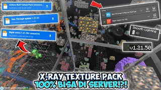 😱100% BISA DI SERVER‼️Texture pack x ray mcpe 1.21.50+ || X ray texture pack mcpe 1.21.50+
