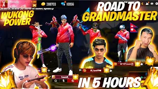 Fastest Grandmaster 😮With Wu Kong In 5 Hours🔥🔥 @TondeGamer @UnGraduateGamer #FreeFire #xmania