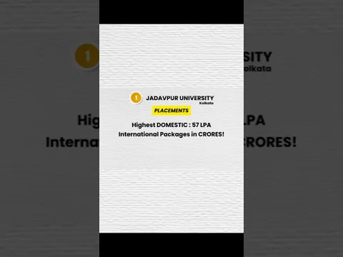 💼 Jadavpur University Placements 2025 | Highest Package ₹1.5 Crore 💯