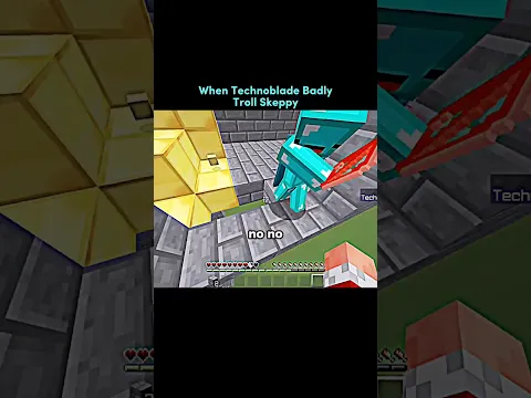 Technoblade Badly Troll Skeppy 🤠|| #shorts #technoblade #skeppy