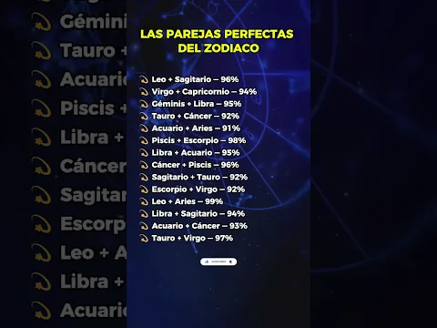 LAS PAREJAS PERFECTAS DEL ZODIACO