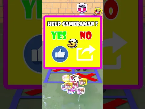 Help Cameraman Get Brawl Star High Level Rank #skibiditoilet #shorts