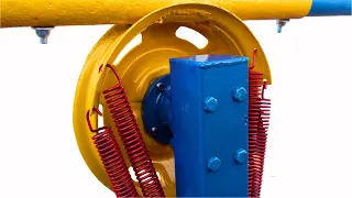 A unique idea from an old car disc and springs!
