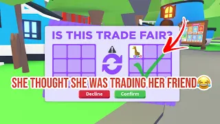 She Tried To SCAM Me But Ended Up Scamming Her Self In Adopt Me! 😂