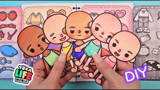 Paper Diy ✨Toca Boca Dice Game Book #preppy #asmr #tutorial #종이놀이