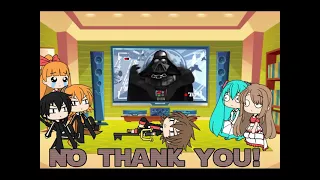 (Gacha Life) Anime Force Squadron reaction to Star Wars Detours Trailer