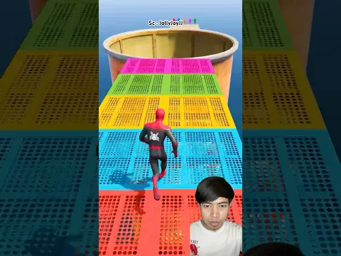 DAsar Spiderman Merah Hitam mengh4jar minion‼️ JollyJoyJJ
