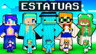 Batalla de ESTATUAS DE FANS LOCAS en Minecraft