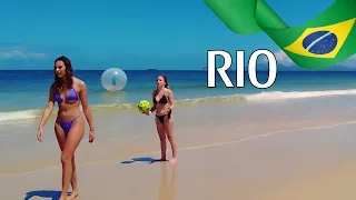 Walking on COPACABANA BEACH in Rio de Janeiro 🇧🇷 Brazil 【 4K】 2024