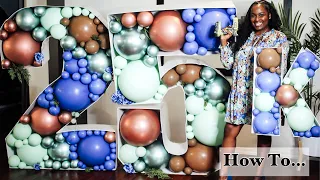 Giant 6ft Balloon Mosaic Tutorial with NO template | How To | Balloon Garland