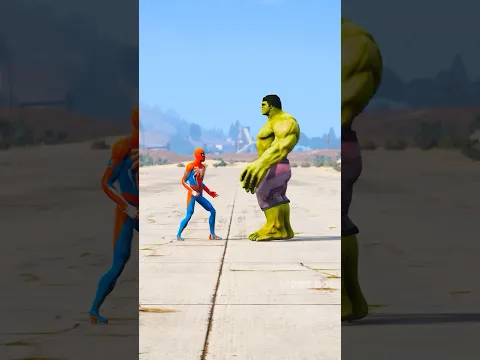 GTA V : HULK VS SPIDER-MAN MATCH, WHO IS RICHER ? 🤑 #shorts #gta5