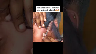 is it the hardest part for you to install a lace hair #lacefrontwig #cutlace #fyp #lacetutorial
