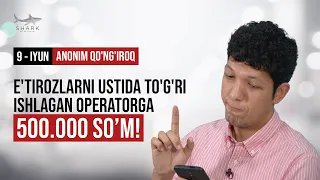 500,000 so'm agar siz e'tirozlarim ustida to'g'ri ishlasaniz!)