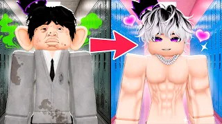 Un CHICO FEO se vuelve ATRACTIVO de la noche a la mañana BROOKHAVEN en Roblox