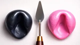 Satisfying Color Mixing BlackPink with Clay & Paint 🎨 | Amazing Results!
